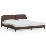 vidaXL Cadre de lit sans matelas marron 200x200 cm similicuir