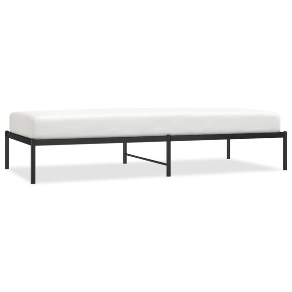 vidaXL Cadre de lit métal noir 90x200 cm