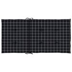vidaXL Coussins de chaise à dossier bas lot de 2 noir à carreaux tissu