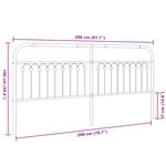 vidaXL Tête de lit métal blanc 200 cm