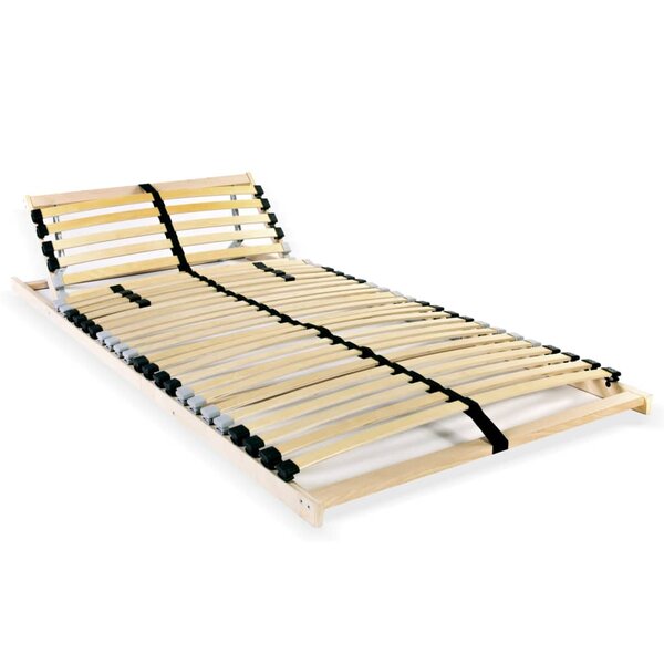 vidaXL Sommier à lattes sans matelas avec 28 lattes 7 zones 90x200 cm