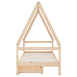 vidaXL Cadre de lit d'enfants et tiroirs 90x190 cm bois de pin massif