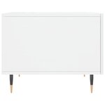 vidaXL Table basse blanc brillant 50x50x40 cm bois d'ingénierie