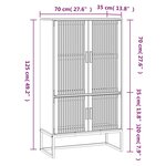 vidaXL Buffet haut 70x35x125 cm bois d'ingénierie