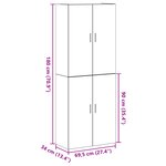 Armoires vidaXL 2 Pièces Chêne Noir 69 5x34x180 cm Bois d'ingénierie