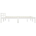 vidaXL Cadre de lit sans matelas blanc bois massif de pin 180x200 cm