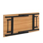 Table pliante de cuisine à manger hauteur réglable pour 4 personnes 120 cm marron et noir 03_0004364