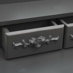 vidaXL Ensemble de coiffeuse avec tabouret Gris 50x59x136 cm Paulownia