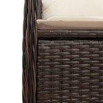 vidaXL Ensemble de bistro de jardin 5 Pièces coussins marron poly rotin