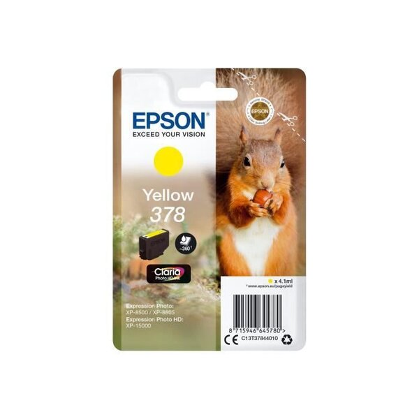 Epson cartouche jet d'encre claria photo hd 378 - jaune - jet d'encre - rendement standard - 360 pages