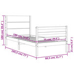 vidaXL Cadre de lit sans matelas bois massif