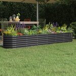 vidaXL Lit surélevé de jardin Acier enduit de poudre Anthracite