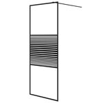 vidaXL Paroi de douche Noir 80x195 cm Verre ESG transparent