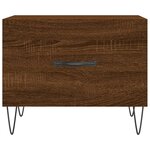 vidaXL Tables basses 2 Pièces chêne marron 50x50x40 cm bois d'ingénierie
