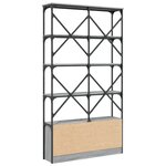 vidaXL Bibliothèque sonoma gris 100x26x180 cm bois ingénierie et métal