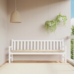 vidaXL Coussin de banc de jardin beige 200x50x7 cm tissu oxford