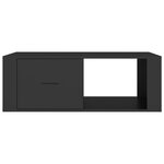 vidaXL Table basse Noir 100x50 5x35 cm Bois d'ingénierie