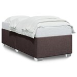 vidaXL Cadre de lit Marron foncé 100x200 cm Tissu