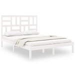 vidaXL Cadre de lit sans matelas blanc bois massif 120x190 cm