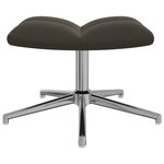 vidaXL Chaise de relaxation avec tabouret Gris foncé Velours