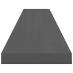 vidaXL Étagère murale flottante Gris brillant 120x23 5x3 8 cm MDF