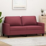 vidaXL Canapé à 2 places Rouge bordeaux 140 cm Tissu