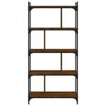 vidaXL Bibliothèque 5 niveaux chêne brun 76x32x158cm bois d'ingénierie