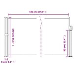 vidaXL Auvent latéral rétractable anthracite 140x500 cm