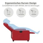 vidaXL Fauteuil inclinable électrique Rouge Similicuir