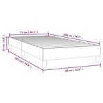 vidaXL Cadre de lit Noir 80x200 cm Similicuir