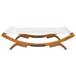 vidaXL Lit de repos extérieur 165x188 5x46 cm Bois courbé massif Crème