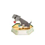 Carte pop up 3d - chiot - draeger paris