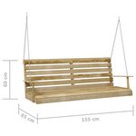 vidaXL Balancelle Bois de pin imprégné 155x65x60 cm