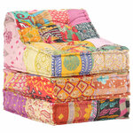 vidaXL Pouf modulaire Patchwork Tissu