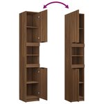 vidaXL Armoire de bain Chêne marron 32x34x188 5 cm Bois d'ingénierie