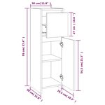 vidaXL Armoire de bain Chêne fumé 30x30x95 cm Bois d'ingénierie