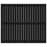 vidaXL Tête de lit murale Noir 127 5x3x110 cm Bois massif de pin