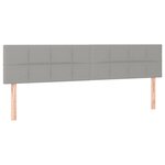 vidaXL Sommier à lattes de lit avec matelas Gris clair 180x200cm Tissu