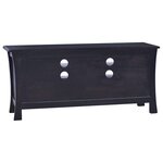 vidaXL Meuble TV Café noir clair 100x30x45 cm Bois d'acajou massif