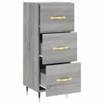 vidaXL Buffet Sonoma gris 34 5x34x90 cm Bois d'ingénierie