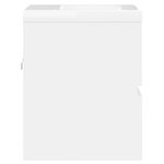vidaXL Armoire d'évier avec lavabo intégré Blanc Aggloméré