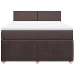 vidaXL Sommier à lattes de lit avec matelas Marron foncé 140x190 cm