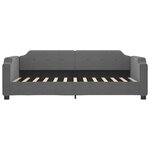 vidaXL Lit de jour avec gigogne et tiroirs gris foncé 90x190 cm tissu
