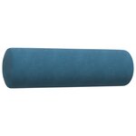 vidaXL Ensemble de canapés 3Pièces et coussins et traversins bleu velours