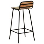 vidaXL Chaises de bar lot de 2 bois de récupération solide