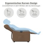 vidaXL Fauteuil inclinable Marron Tissu