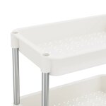 vidaXL Chariot de cuisine 5 niveaux Blanc 42x29x128 cm Fer et ABS
