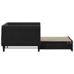 vidaXL Lit de jour avec lit gigogne noir 90x190 cm velours