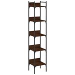 vidaXL Bibliothèque 5 niveaux chêne brun 35x30x174 cm bois ingénierie