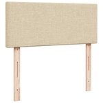 vidaXL Sommier à lattes de lit avec matelas Crème 120x200 cm Tissu